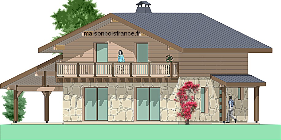 chalet habitable 3 chambres pierres bois