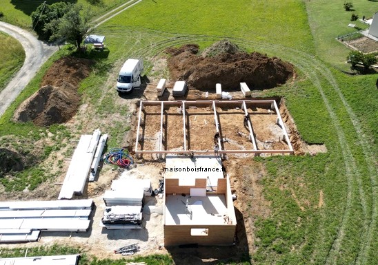 chantier maison bois dordogne