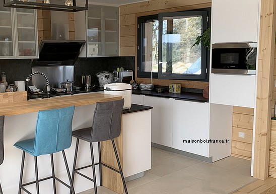 cuisine design maison bois