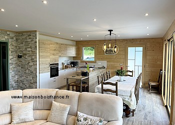 cuisine maison bois contemporaine kit