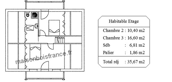 kit chalet bois 3 chambres