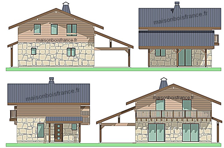 modèle chalet bois habitable