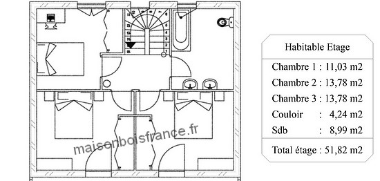 plan de chalet bois habitable